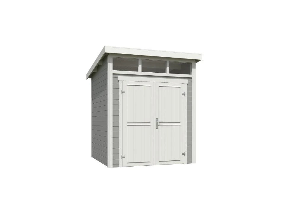 Outdoor Life Blokhut Kibo 1 Platinum Grey-Wit 200 x 200 cm - Afbeelding 2